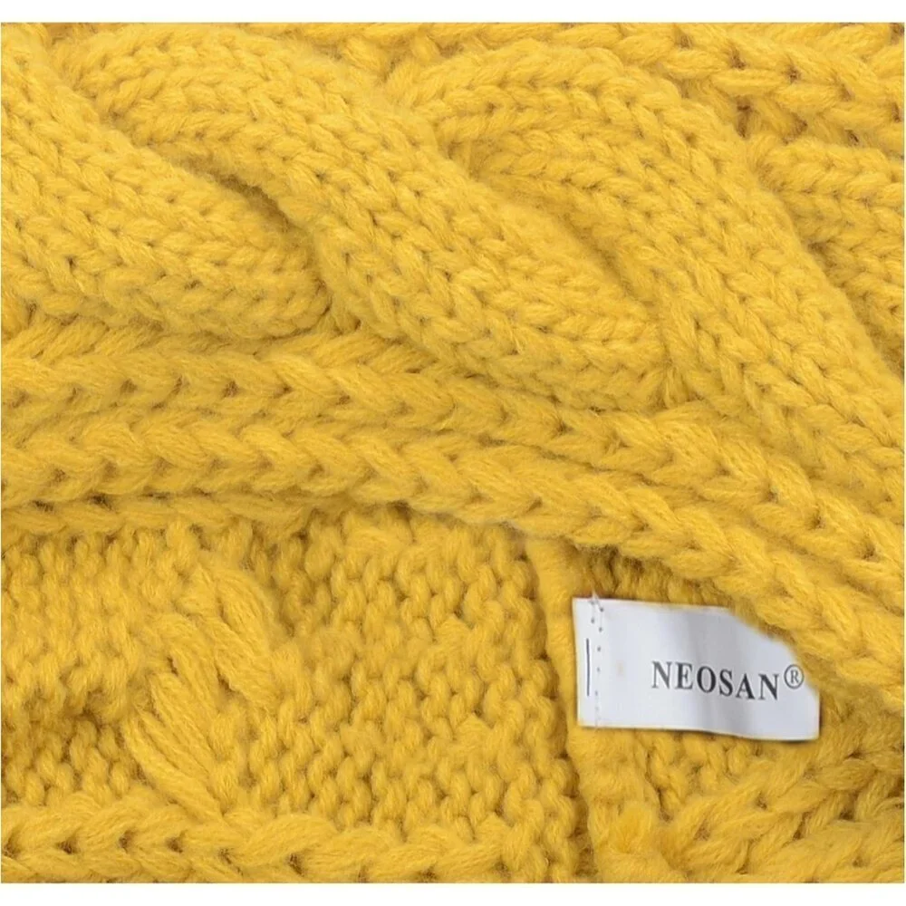 Women's Twist Red Thick Ribbed Knit Winter Infinity Circle Loop Scarf